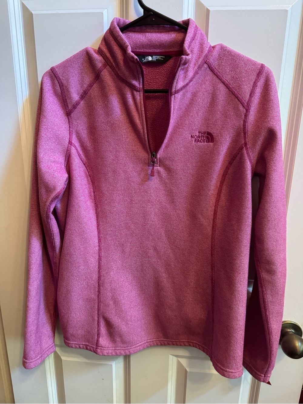 The North Face Women's Pink Quarter-Zip Fleece Pullover